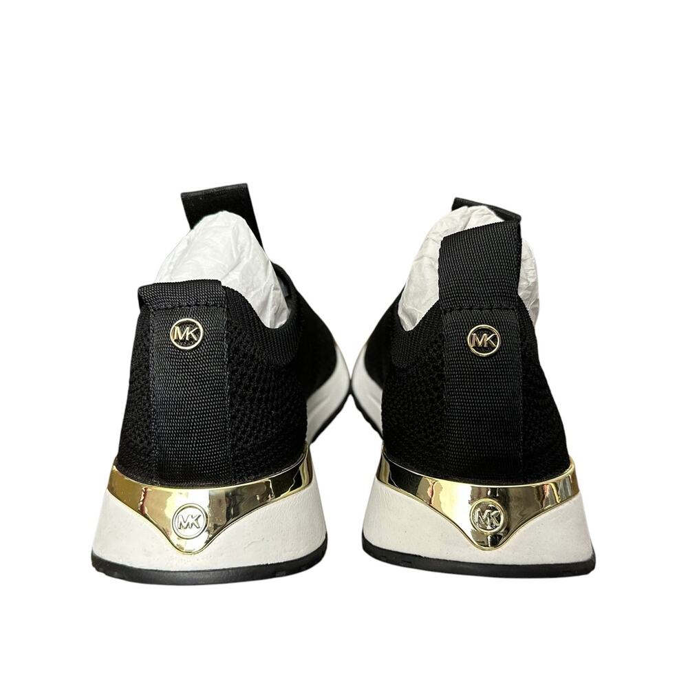 Michael Kors Women’s 5.5 Bodie Logo Tape Mesh Slip-On Trainer Shoes - Picture 5 of 9